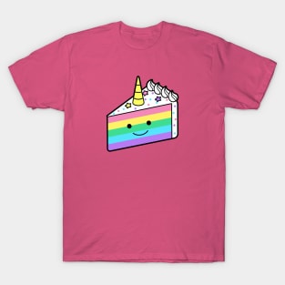 Cute Rainbow Unicorn Cake Doodle T-Shirt